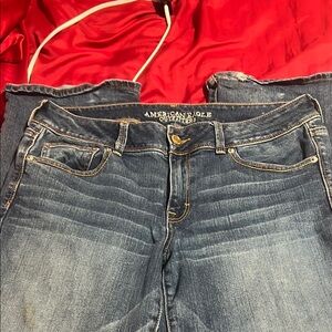 American Eagle Outfitters Blue Skinny Jeans with Vintage Wash